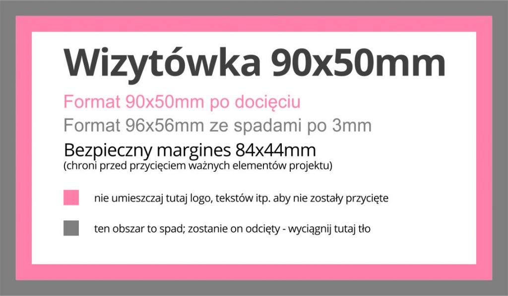 wizytówka 90x50 makieta